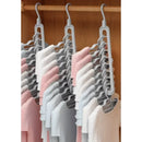 3pcs, Plastic 9-Hole Foldable Hangers, Heavy Duty Space Saving Clothes Organizer Hangers, For Room, Closet, Wardrobe, Home & Dor