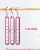 3pcs, Plastic 9-Hole Foldable Hangers, Heavy Duty Space Saving Clothes Organizer Hangers, For Room, Closet, Wardrobe, Home & Dor