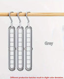 3pcs, Plastic 9-Hole Foldable Hangers, Heavy Duty Space Saving Clothes Organizer Hangers, For Room, Closet, Wardrobe, Home & Dor