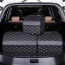 Car Trunk Organizer Box Large Capacity Auto Multiuse Tools Storage Bag Stowing Tidying Leather Folding For Emergency Storage Box