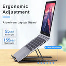 Laptop Stand For Macbook Folding Adjustable Aluminum Computer Pc Tablet Stand Notebook Tablelaptop Holder Heat Dissipation