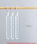 3pcs, Plastic 9-Hole Foldable Hangers, Heavy Duty Space Saving Clothes Organizer Hangers, For Room, Closet, Wardrobe, Home & Dor